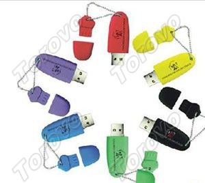 五彩帽子硅膠U盤(pán)