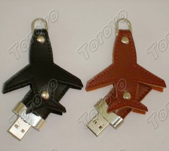 飛機皮套U盤棕黑色