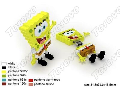 形象逼真的卡通機(jī)器人U盤