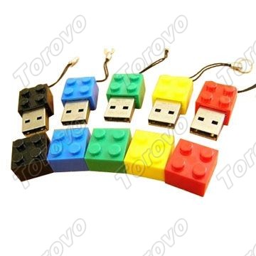 時尚創意七彩積木U盤