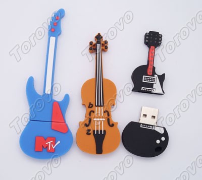 愛音樂更愛可愛卡通吉他U盤