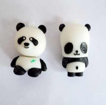 專業生產銷售PVC材質竹子熊貓U盤