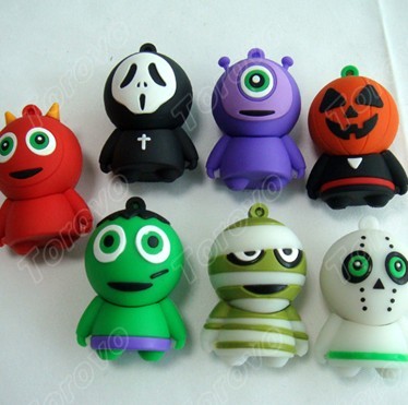 萬圣節系列的卡通硅膠U盤生產銷售