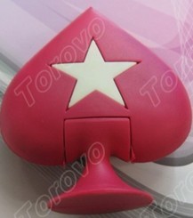 硅膠心形U盤(pán)/情侶U盤(pán)正益通定制