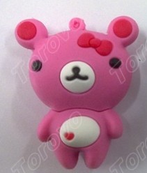 粉色小熊U盤企業(yè)商務禮品熱門定制