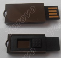 棕色噴油推拉U盤 金屬殼時尚U盤