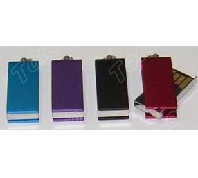 超薄芯片組裝金屬噴砂旋轉U盤款式