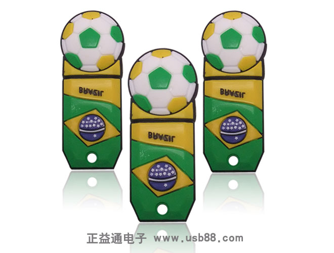 巴西足球獎杯U盤，PVC優(yōu)盤